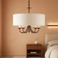 Five Light Chandelier Fixture White Textured Bronze-0
