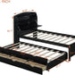 Twin Size Platform Bed With Concealed Headboard Storage