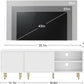 65 Inch TV Stand White Oak Entertainment