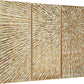 Goldleaf Textured Hand Painted Canvas Art Triptych