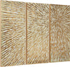 Goldleaf Textured Hand Painted Canvas Art Triptych