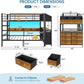 Twin Over Twin Steel Construction Bunk Bed With Storage