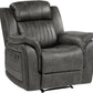 3 Piece Recliner Living Room Set In Brownish Gray Microfiber