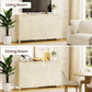 55 Inch Modern Fluted Buffet Cabinet With Four Doors