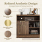 Thirty Two Inch Walnut Lateral File Cabinet Lockable Assembly