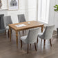 Gray Velvet Dining Chairs Channel Tufted For Kitchen