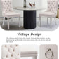 Velvet Dining Chairs Set Of 2 Beige Tufted Upholstered