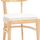 Dining Chair Natural Finish With Cane Detail Cushions