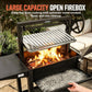 Argentine Parrilla Grill With Adjustable Height Storage