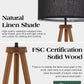 Walnut Wood Tripod Floor Lamp Color Temperature LED-2