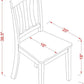 Antique Oak ThirtySevenInch Dining Chairs Pair Set