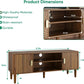 Walnut 47 Inch TV Stand Featur ingInte grated Storage