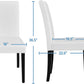 Dining Chair Set Of 4 White Faux Leather Parson Chairs