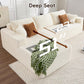 108 Inch White Revolutionized Sectional Sofa Chaise