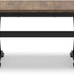 Farmhouse Dining Extension Table Butterfly Leaf 6-8 Seater Black And Dark Brown