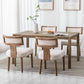 Mid Century Modern Armless Dining Chairs Beige Tone-1