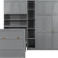Twin Size Charcoalgray Murphy Cabinet Bed Wardrobe-4