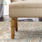 Warm Beige Tufted Linen Love Seat For Small Spaces-4