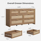 FiftySevenInch Boho Dresser Reclaimed CaramelOak Finish