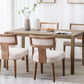 Beige Upholstered Mid Century Dining Chairs Collection