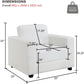 39 Inch Oversized Chenille Upholstered Accent Chair