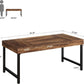 Walnut 55 Inch Rectangular Dining Table Construction