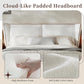 Queen Size White Platform Bed Headboard Wingback Plush