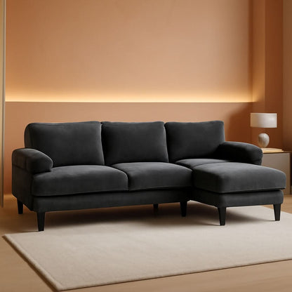 110 Inch U Shaped Sectional Couch For Living Room With Double Chaise In Chenille Fabric Black