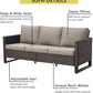 Seven Piece Outdoor Wicker Patio Furniture Set With Swivel Rockers