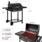 24 Inches Charcoal Grill Featuring Foldable Shelves