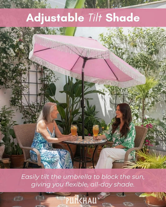 6 Foot White Patio Outdoor Umbrella Weather Resistant