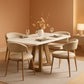 47Inch Dining Table White Brown Space Saving Design