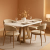 47Inch Dining Table White Brown Space Saving Design