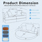 Beige 71Inch Convertible Sleeper Sofa Bed Upholstered