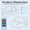 Beige 71Inch Convertible Sleeper Sofa Bed Upholstered