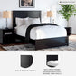Ashley Maribel Full Panel Bed Black Matte Finish Coated