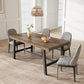 Industrial Dining Table 63 Inches Long Espresso Brown