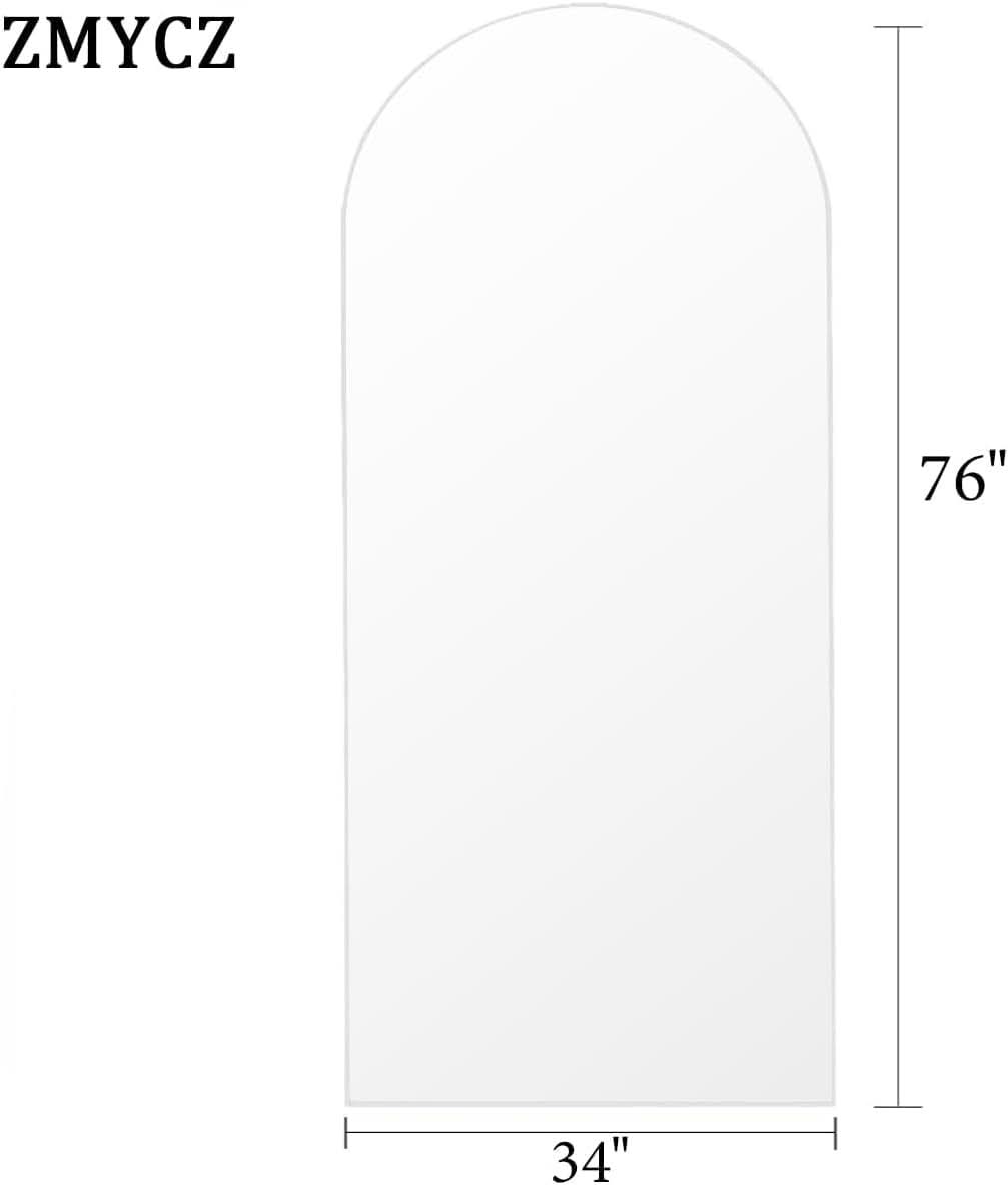 76x34 Arch Full Length Mirror Aluminum Frame For Bedroom-3