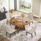 Round 47 Inch Farmhouse Dining Table For Four Kitchen Living Room Wood