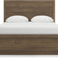 Queen Panel Bed Frame DurableEngineeredWood Auburn Finish