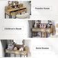 Brown Vanity Table With Illumination Mirror Lights