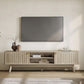 Light Oak 70-Inch TV Stand with Storage Cabinets