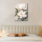 White Flower Canvas Wall Art Ready To Hang 24x32 Inches