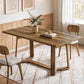 47-Inch Rustic Brown Rectangular Dining Table Geometricbase