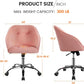 Pink Velvet Desk Chair With Swivel Office Chair Modern