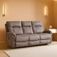 Manual Three Seat Reclining Upholstered Sofa Living Room