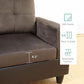 Two Piece Sectional Sofa Set L Shape Brown Living Room Furniture Collection For Modern Home Decor And Comfort