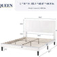 Queen Velvet Upholstered Bed Frame With Tufted Headboard