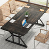 70.8 Inch Executive Desk Black Oak Office Desk Home Office