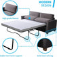 Queen Size Sleeper Sofa Bed DarkSlateGrey StainResistant